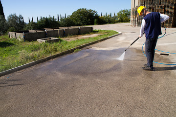 washing industrial site