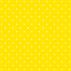 Yellow polka dot background pattern - obrazy, fototapety, plakaty