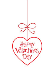 HAPPY VALENTINE’S DAY Pendant in Festive Tree font