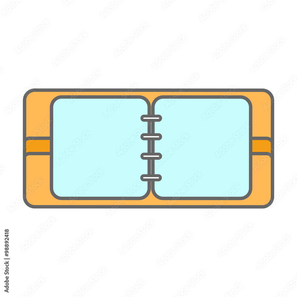Poster line icons flat design elements. modern vector pictogram of notepad