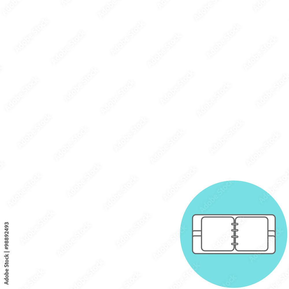 Poster abstract creative concept vector background. line icons flat design elements. modern vector pictogra