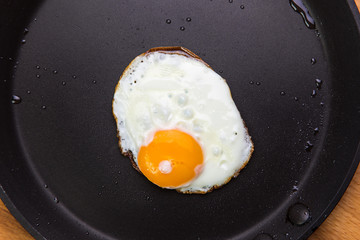 fried eggs, view from above