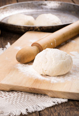 Fototapeta na wymiar Fresh shortcrust dough