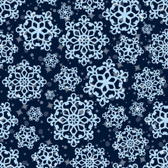 Seamless pattern with snowflakes
