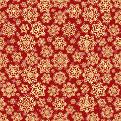 Seamless pattern with snowflakes