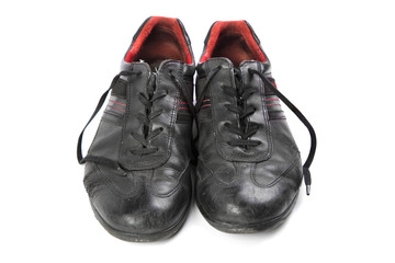 Old shoes with laces