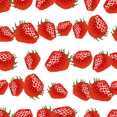 Seamless pattern with strawberry