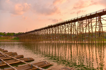 Old wooden bridge in Sangkhlaburi