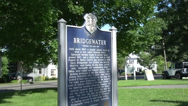 The history of a quaint New England village placed on a town marker.