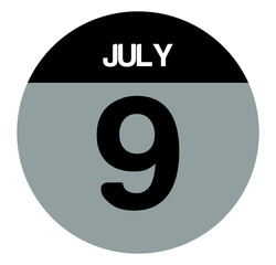 9 july calendar circle