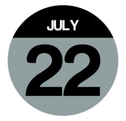 22 july calendar circle
