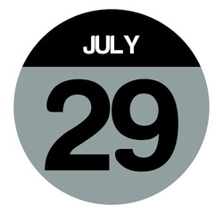 29 july calendar circle