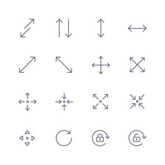 Symbols and arrows icons
