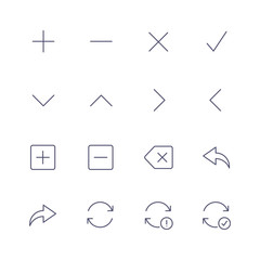 Symbols and arrows icons