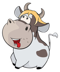 A little cow. Cartoon