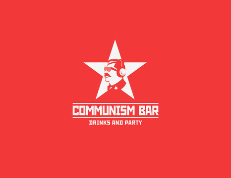 Communism Style Logo Restaurant Bar