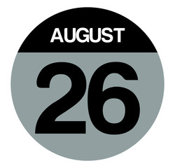 26 august calendar circle