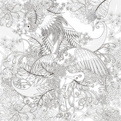 beautiful flying bird coloring page