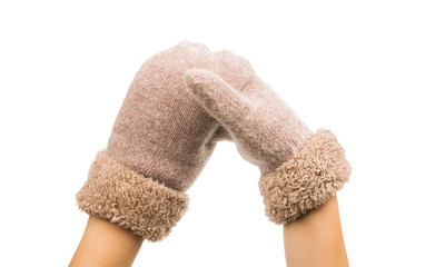 warm gloves made of wool