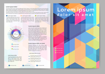 Abstract colored brochure