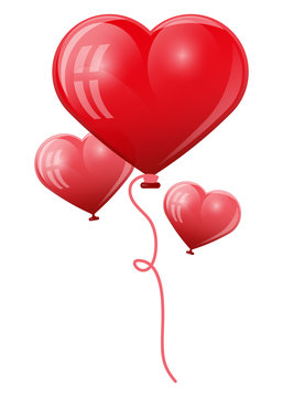 Valentine's Day Ballon Heart Background