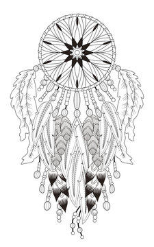 dream catcher coloring page