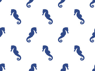Seamless seahorse vector pattern