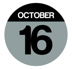 16 october calendar circle