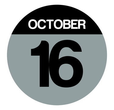 16 October Calendar Circle