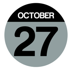 27 october calendar circle