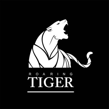 Fearless Tiger. Fearless white Tiger.