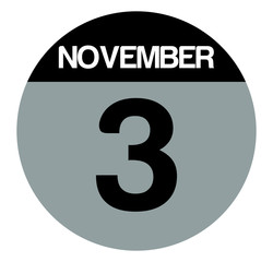 3 november calendar circle