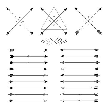 Set of different vector arrows