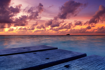 Beautiful Sunset in Maldives