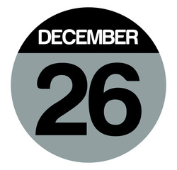 26 december calendar circle