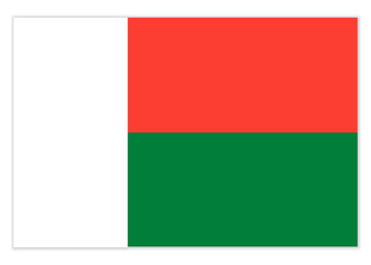 Fototapeta premium Flag of the Republic Madagascar with shadow