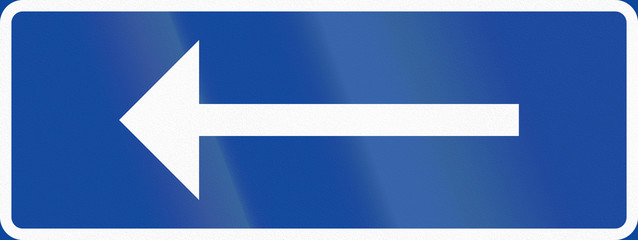 Road sign used in Sweden - One-way traffic