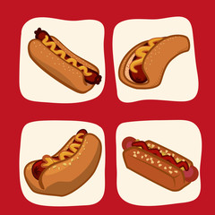 Fast food icons design 