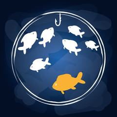 Fish icons design 