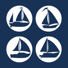 Boat icon design 