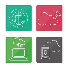Global communication icons design 