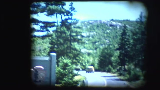 Vintage 8mm footage of Acadia National Park in Maine in the 1950's