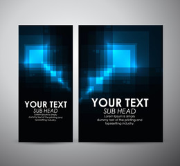 Abstract blue squares. Graphic resources design template. Vector illustration