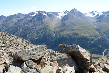 Fototapeta premium Auf dem Wilden Mannle, Ötztaler Alpen