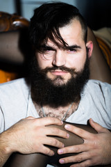 Man with female legs