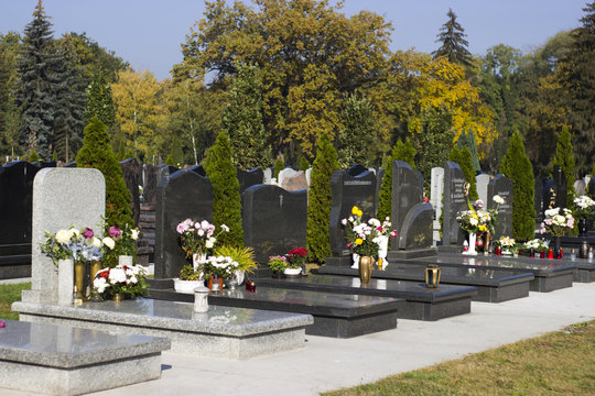 Tombs in a cemetery