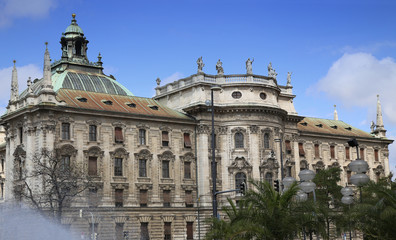 Fototapeta na wymiar Palace of Justice (Justizpalast ) in Munich, Bavaria, Germany