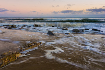 Sonnenaufgang an der Steilküste auf Insel Usedom