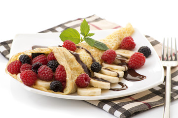 Pancake with fruits 
