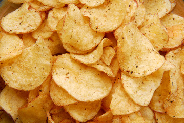 chips crisps on plate texture